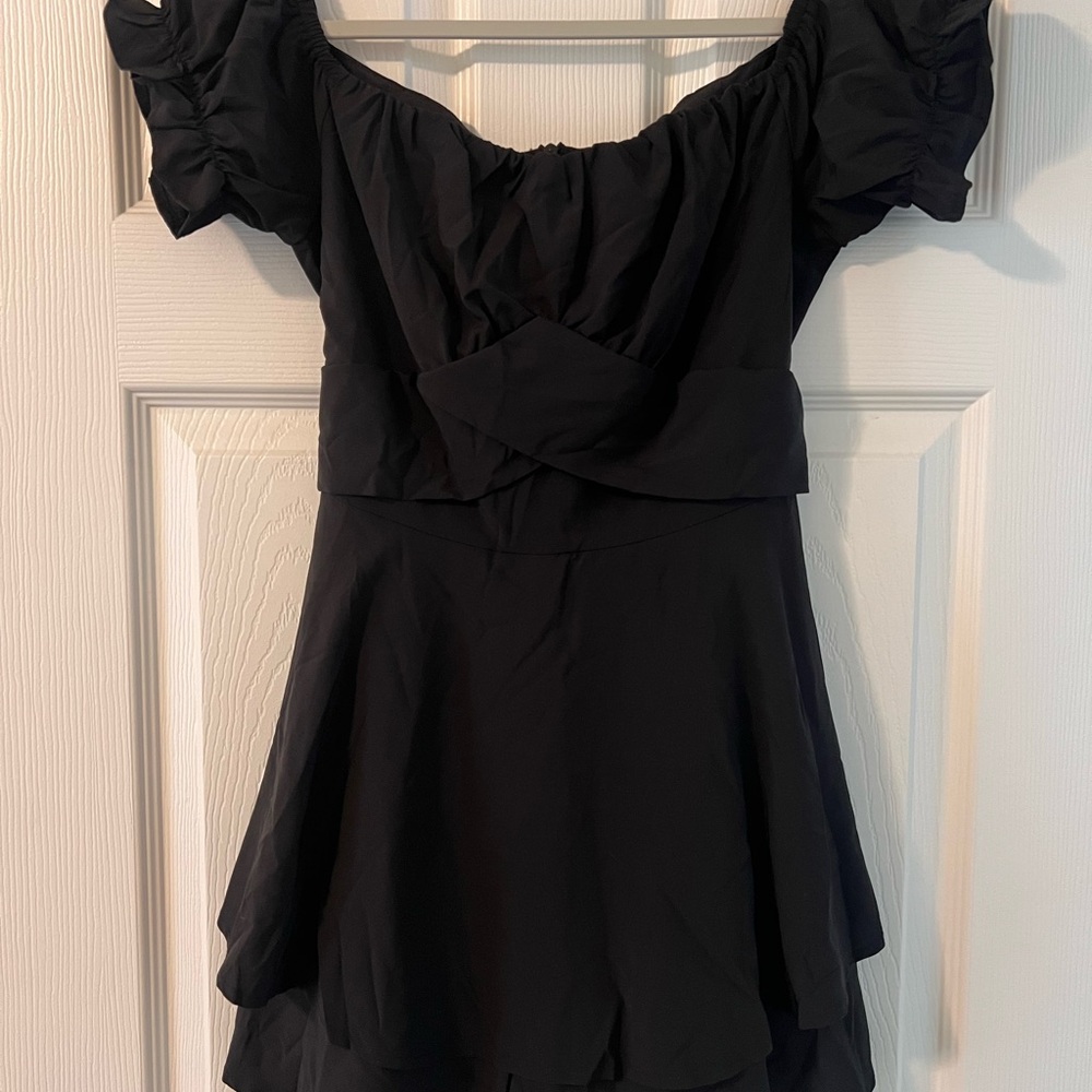 NWOT Black Off-Shoulder Romper